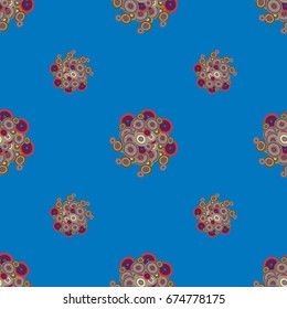 Retro seamless colorful dots pattern. Ideal for printing onto fabric and paper or decoration.