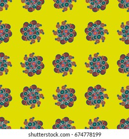 Retro seamless colorful dots pattern. Ideal for printing onto fabric and paper or decoration.