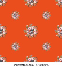 Retro seamless colorful dots pattern. Ideal for printing onto fabric and paper or decoration.