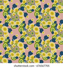 Retro seamless colorful dots pattern. Ideal for printing onto fabric and paper or decoration.