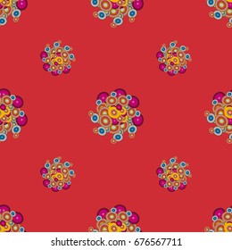 Retro seamless colorful dots pattern. Ideal for printing onto fabric and paper or decoration.