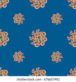Retro seamless colorful dots pattern. Ideal for printing onto fabric and paper or decoration.