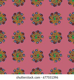 Retro seamless colorful dots pattern. Ideal for printing onto fabric and paper or decoration.