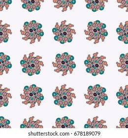 Retro seamless colorful dots pattern. Ideal for printing onto fabric and paper or decoration.