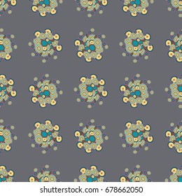 Retro seamless colorful dots pattern. Ideal for printing onto fabric and paper or decoration.