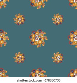 Retro seamless colorful dots pattern. Ideal for printing onto fabric and paper or decoration.