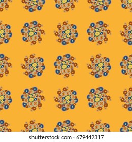 Retro seamless colorful dots pattern. Ideal for printing onto fabric and paper or decoration.