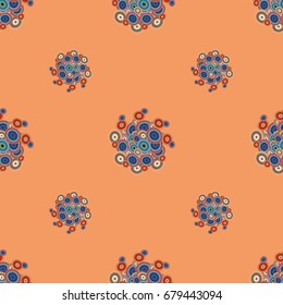 Retro seamless colorful dots pattern. Ideal for printing onto fabric and paper or decoration.