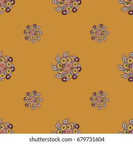 Retro seamless colorful dots pattern. Ideal for printing onto fabric and paper or decoration.