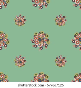 Retro seamless colorful dots pattern. Ideal for printing onto fabric and paper or decoration.