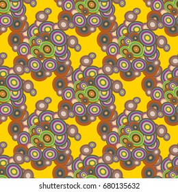 Retro seamless colorful dots pattern. Ideal for printing onto fabric and paper or decoration.