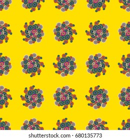 Retro seamless colorful dots pattern. Ideal for printing onto fabric and paper or decoration.
