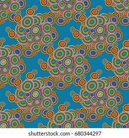 Retro seamless colorful dots pattern. Ideal for printing onto fabric and paper or decoration.