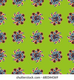 Retro seamless colorful dots pattern. Ideal for printing onto fabric and paper or decoration.