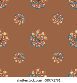 Retro seamless colorful dots pattern. Ideal for printing onto fabric and paper or decoration.