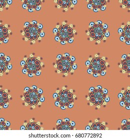 Retro seamless colorful dots pattern. Ideal for printing onto fabric and paper or decoration.