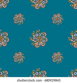 Retro seamless colorful dots pattern. Ideal for printing onto fabric and paper or decoration.