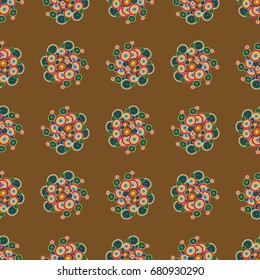 Retro seamless colorful dots pattern. Ideal for printing onto fabric and paper or decoration.