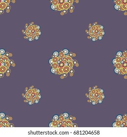Retro seamless colorful dots pattern. Ideal for printing onto fabric and paper or decoration.