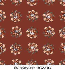 Retro seamless colorful dots pattern. Ideal for printing onto fabric and paper or decoration.