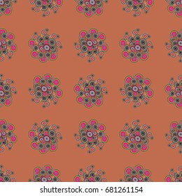 Retro seamless colorful dots pattern. Ideal for printing onto fabric and paper or decoration.
