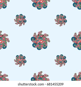 Retro seamless colorful dots pattern. Ideal for printing onto fabric and paper or decoration.