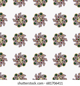 Retro seamless colorful dots pattern. Ideal for printing onto fabric and paper or decoration.