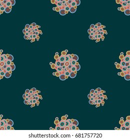 Retro seamless colorful dots pattern. Ideal for printing onto fabric and paper or decoration.