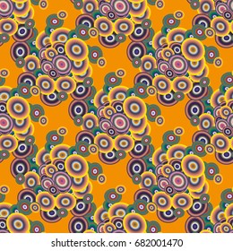 Retro seamless colorful dots pattern. Ideal for printing onto fabric and paper or decoration.