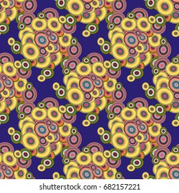 Retro seamless colorful dots pattern. Ideal for printing onto fabric and paper or decoration.