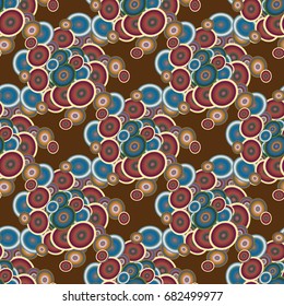 Retro seamless colorful dots pattern. Ideal for printing onto fabric and paper or decoration.