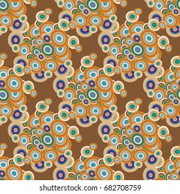 Retro seamless colorful dots pattern. Ideal for printing onto fabric and paper or decoration.