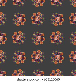 Retro seamless colorful dots pattern. Ideal for printing onto fabric and paper or decoration.