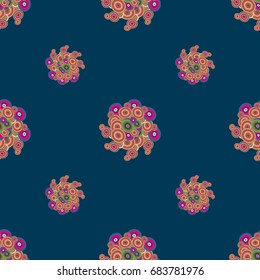 Retro seamless colorful dots pattern. Ideal for printing onto fabric and paper or decoration.