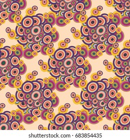 Retro seamless colorful dots pattern. Ideal for printing onto fabric and paper or decoration.