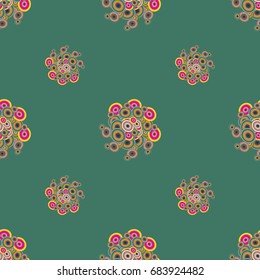 Retro seamless colorful dots pattern. Ideal for printing onto fabric and paper or decoration.