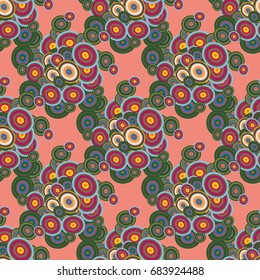 Retro seamless colorful dots pattern. Ideal for printing onto fabric and paper or decoration.