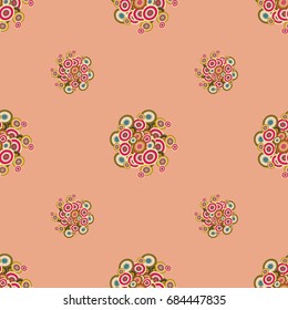 Retro seamless colorful dots pattern. Ideal for printing onto fabric and paper or decoration.