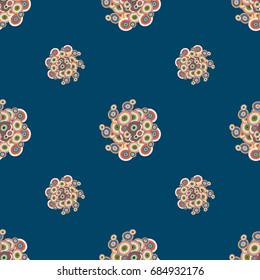 Retro seamless colorful dots pattern. Ideal for printing onto fabric and paper or decoration.