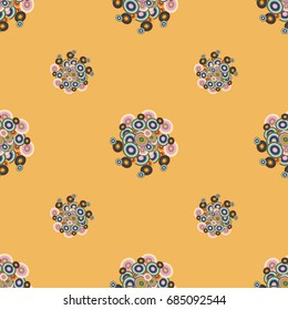 Retro seamless colorful dots pattern. Ideal for printing onto fabric and paper or decoration.