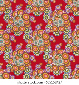 Retro seamless colorful dots pattern. Ideal for printing onto fabric and paper or decoration.