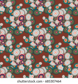 Retro seamless colorful dots pattern. Ideal for printing onto fabric and paper or decoration.