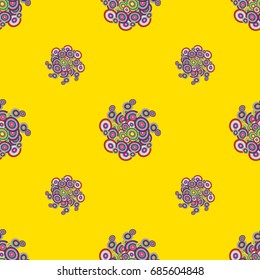 Retro seamless colorful dots pattern. Ideal for printing onto fabric and paper or decoration.