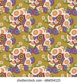 Retro seamless colorful dots pattern. Ideal for printing onto fabric and paper or decoration.