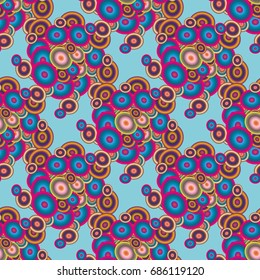 Retro seamless colorful dots pattern. Ideal for printing onto fabric and paper or decoration.