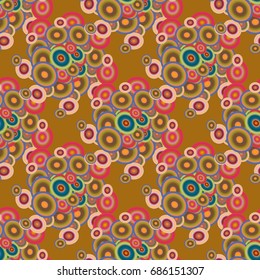 Retro seamless colorful dots pattern. Ideal for printing onto fabric and paper or decoration.
