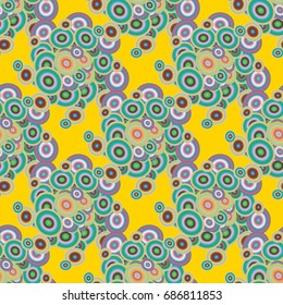 Retro seamless colorful dots pattern. Ideal for printing onto fabric and paper or decoration.