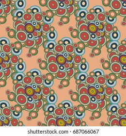 Retro seamless colorful dots pattern. Ideal for printing onto fabric and paper or decoration.