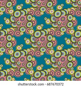 Retro seamless colorful dots pattern. Ideal for printing onto fabric and paper or decoration.