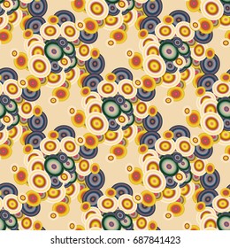 Retro seamless colorful dots pattern. Ideal for printing onto fabric and paper or decoration.